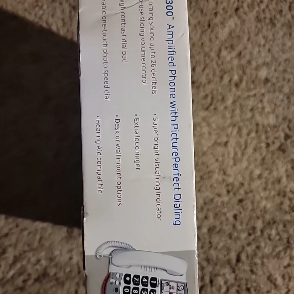 Clarity P300 Amplified Braille‎ Phone -Hard of Hearing Low Vision W/ Auto Dial